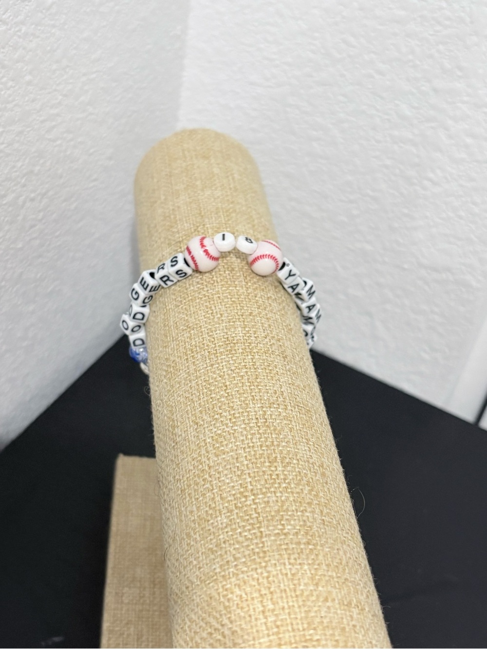 Handcrafted Dodgers  Yoshinobu Yamamoto beaded bracelet